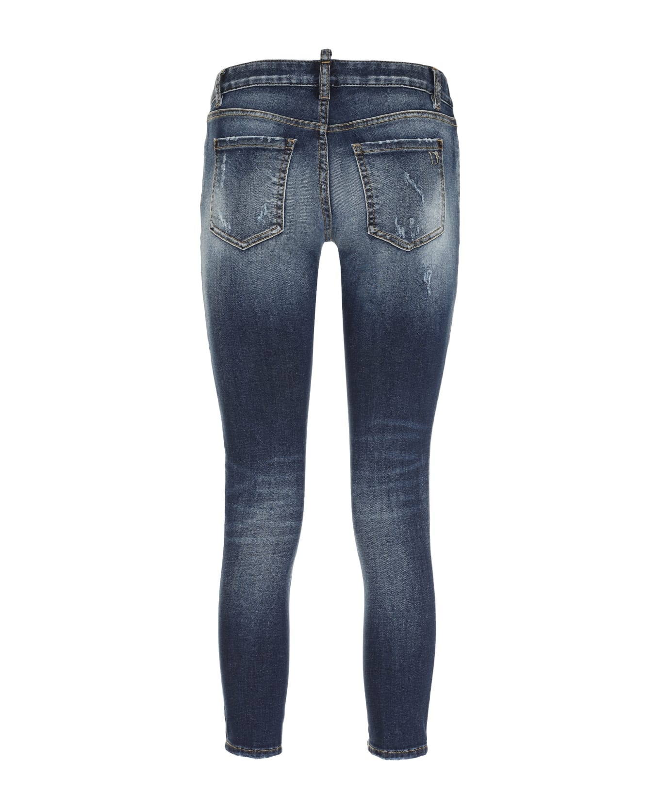 Stretch Cotton Cropped Jeans - 2