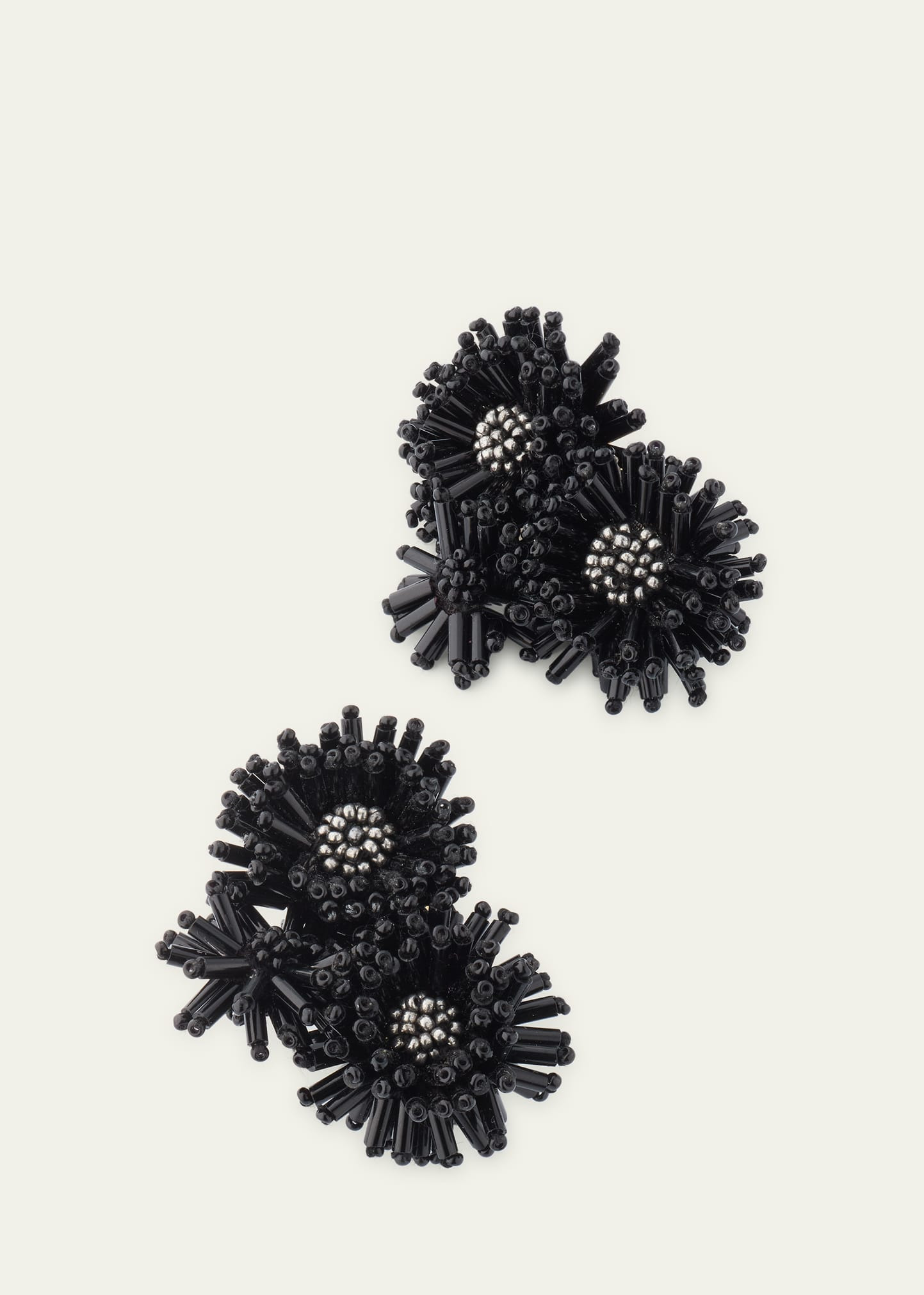 Pom-Pom Flower Stud Earrings - 3