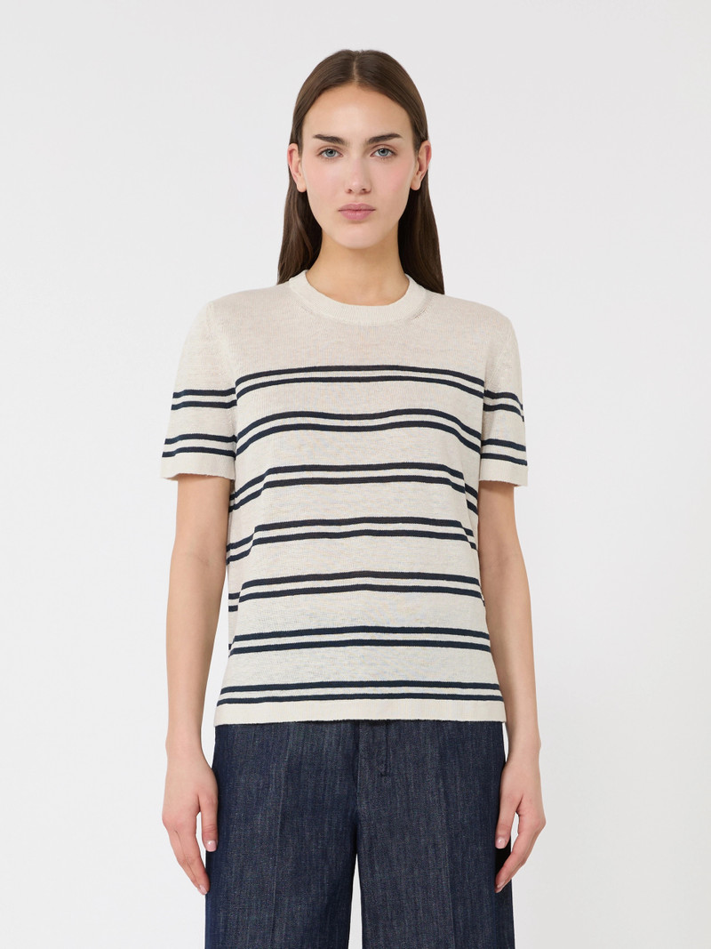 NORDICA Pure linen yarn sweater - WHITE 3