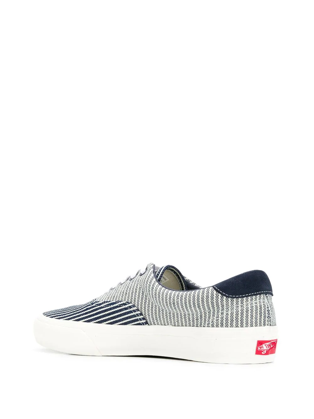 lace up striped sneakers - 3