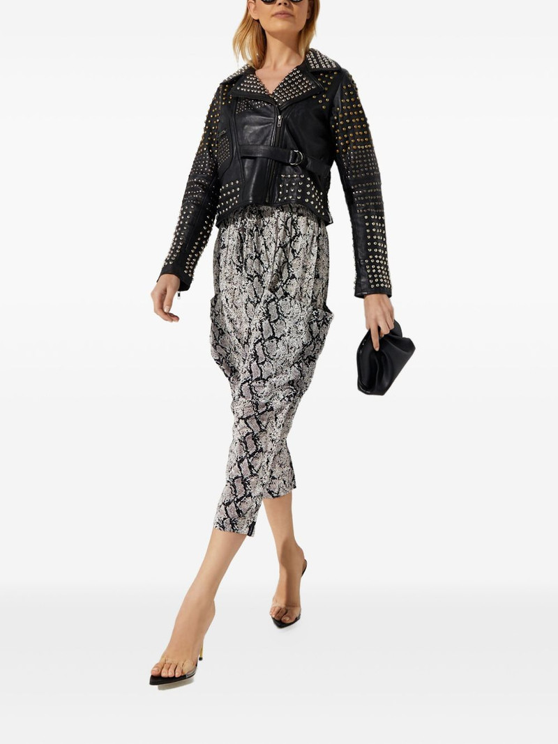 ONE TEASPOON snake-print cropped trousers outlook