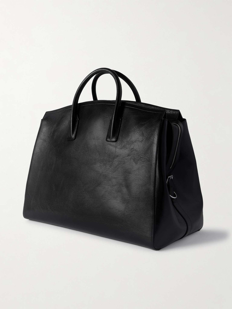 Glossed-Leather Weekend Bag 3