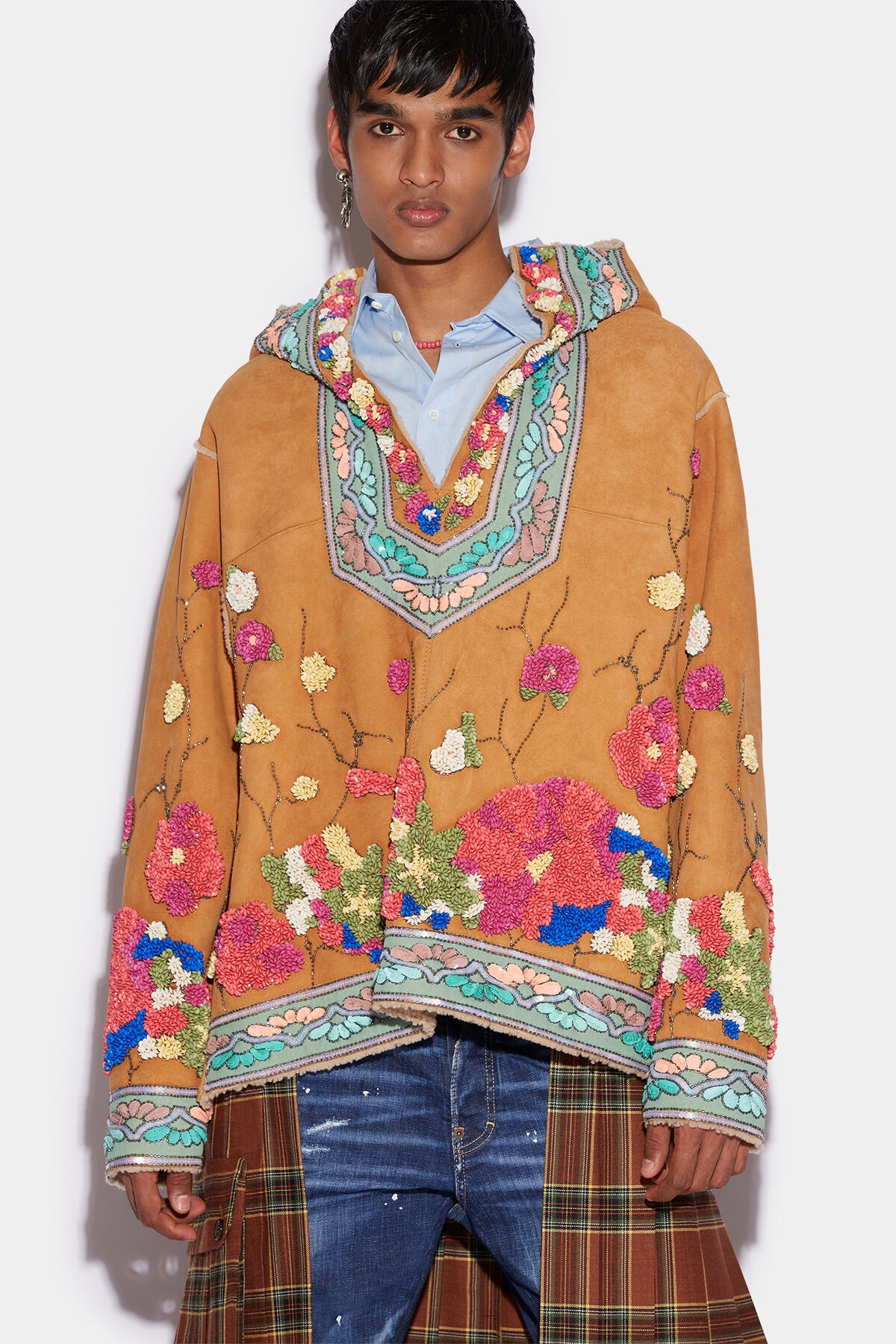 FLOWER EMBROIDERED ANORAK - 3