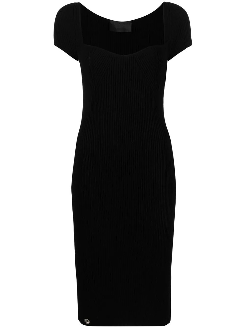 rib-knit midi dress 1
