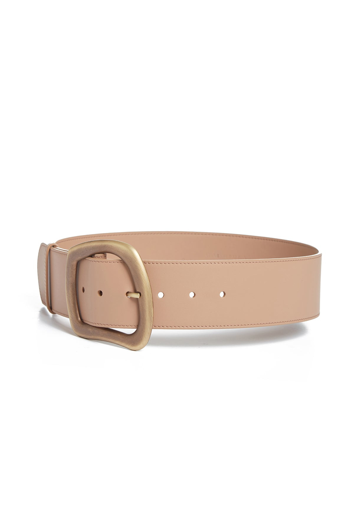 Large Simone Waist Belt in Nude Leather - 2