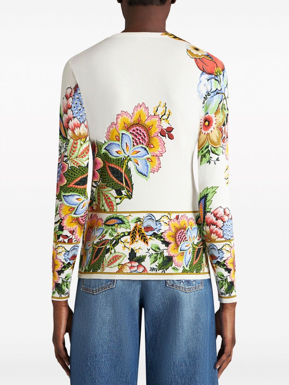 intarsia-knit silk blend cardigan - 3