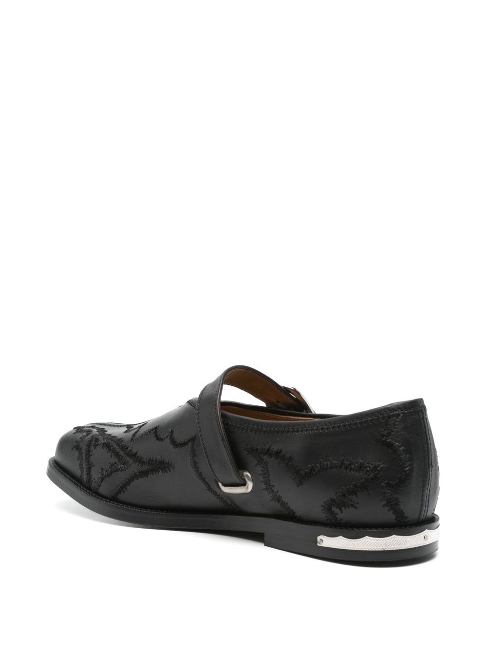 embroidered loafers - 3