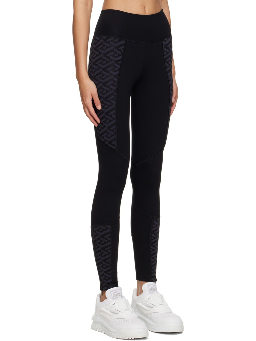 Black 'La Greca' Leggings - 2