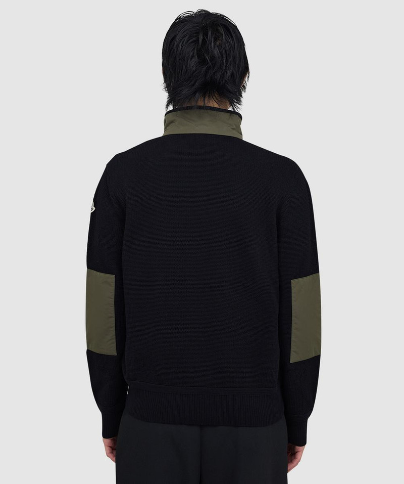 Contrast full zip knitted jacket 3