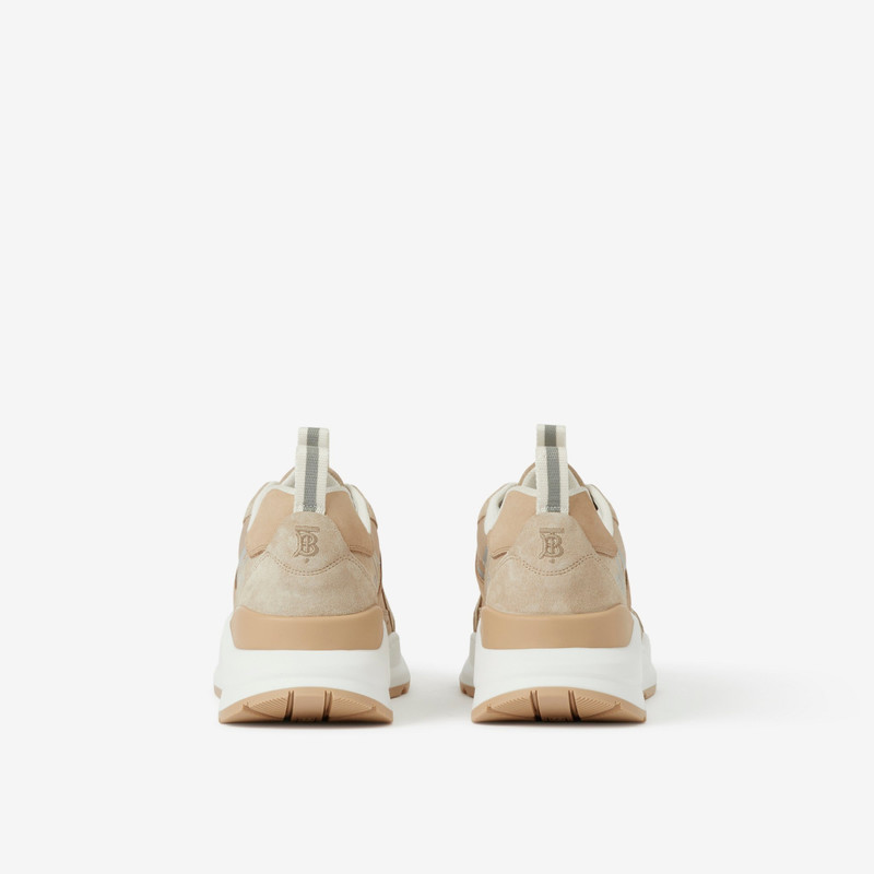 Leather, Suede and Cotton Sneakers 3