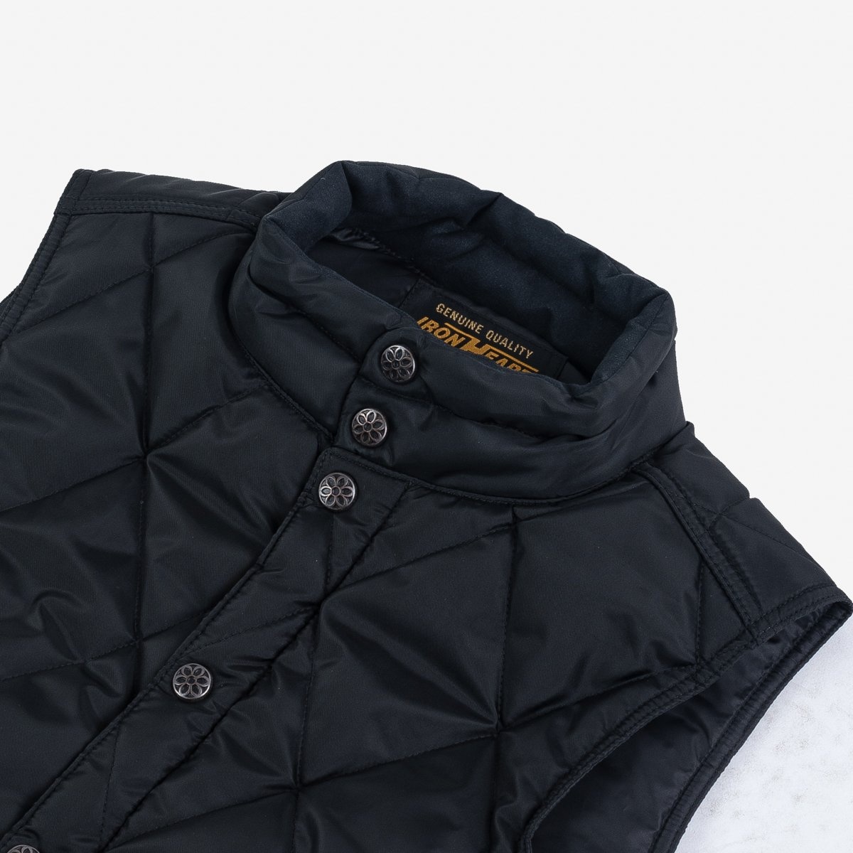 IHV-44-GA Iron Heart x GOOD ART HLYWD Primaloft® Gold Quilted Vest - Black - 13