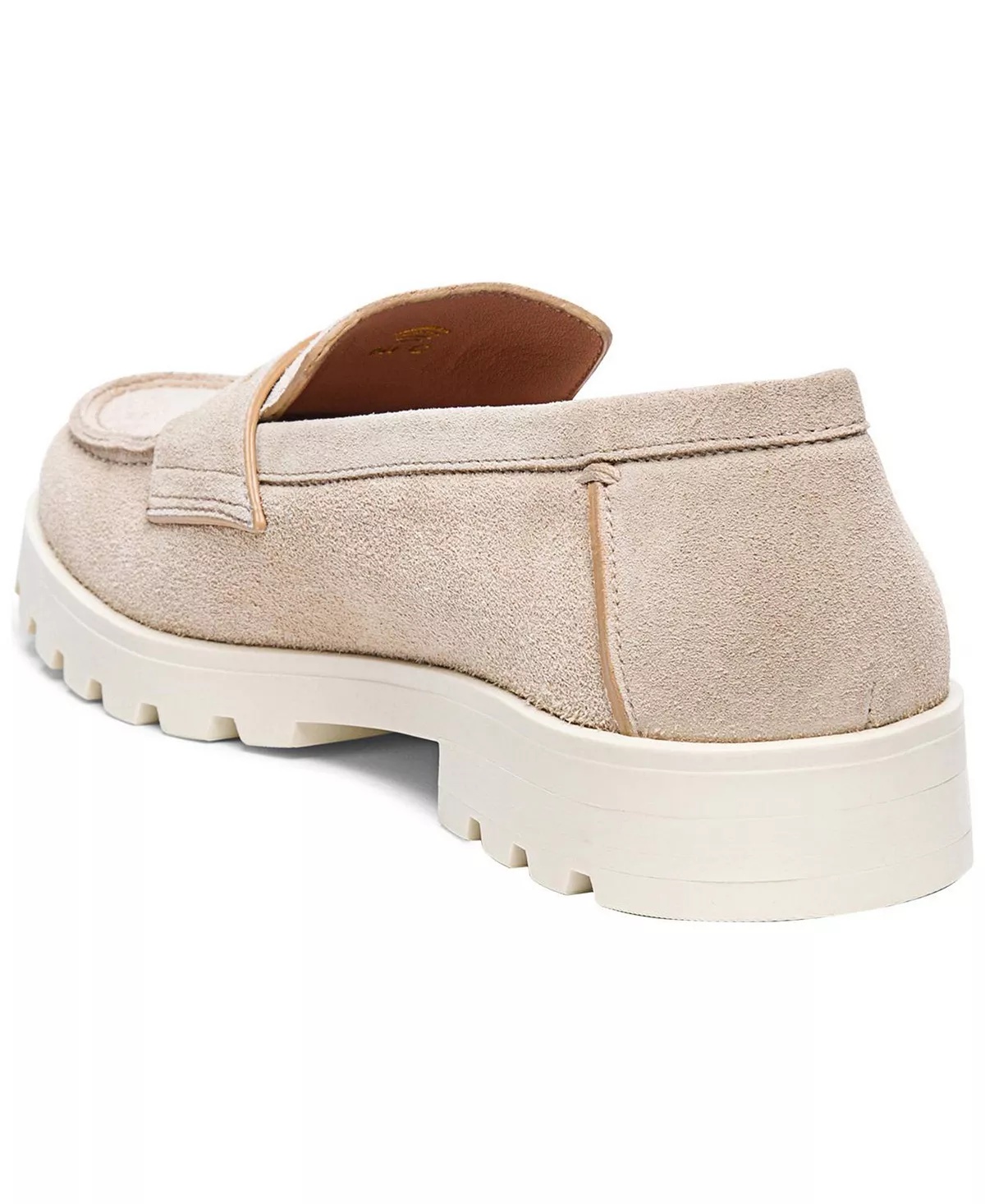 Women's Beige Nubuck LugSole Loafer - 3