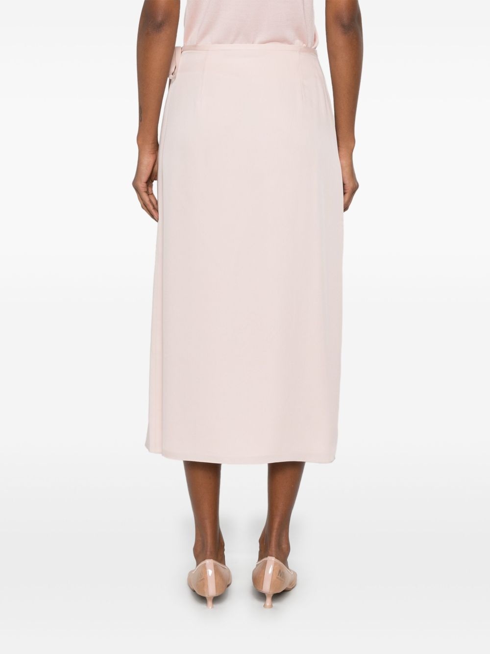 wrap-design midi skirt - 4
