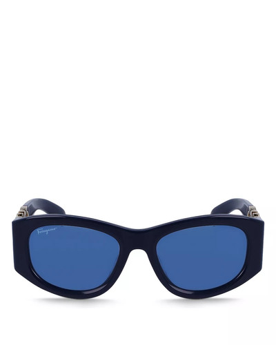 FERRAGAMO Gancini Oval Sunglasses, 53mm outlook