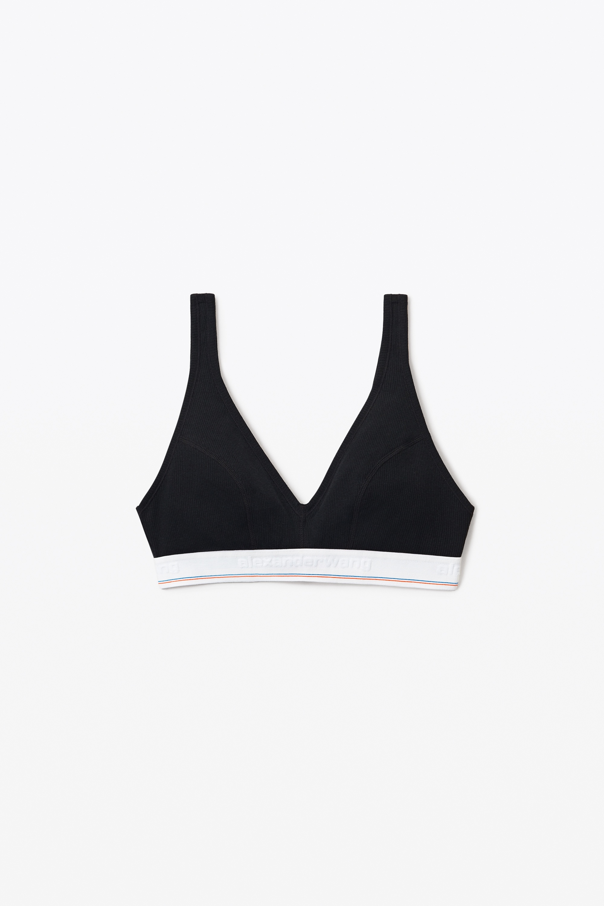 V-Neck Bralette in Ribbed Jersey - 1