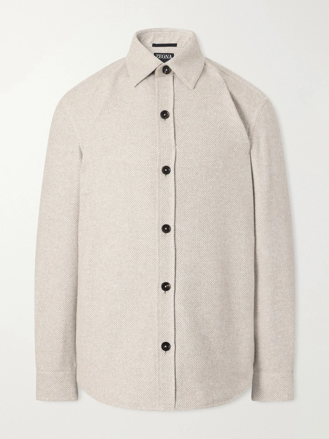 Cashmere and Silk-Blend Twill Overshirt - 1