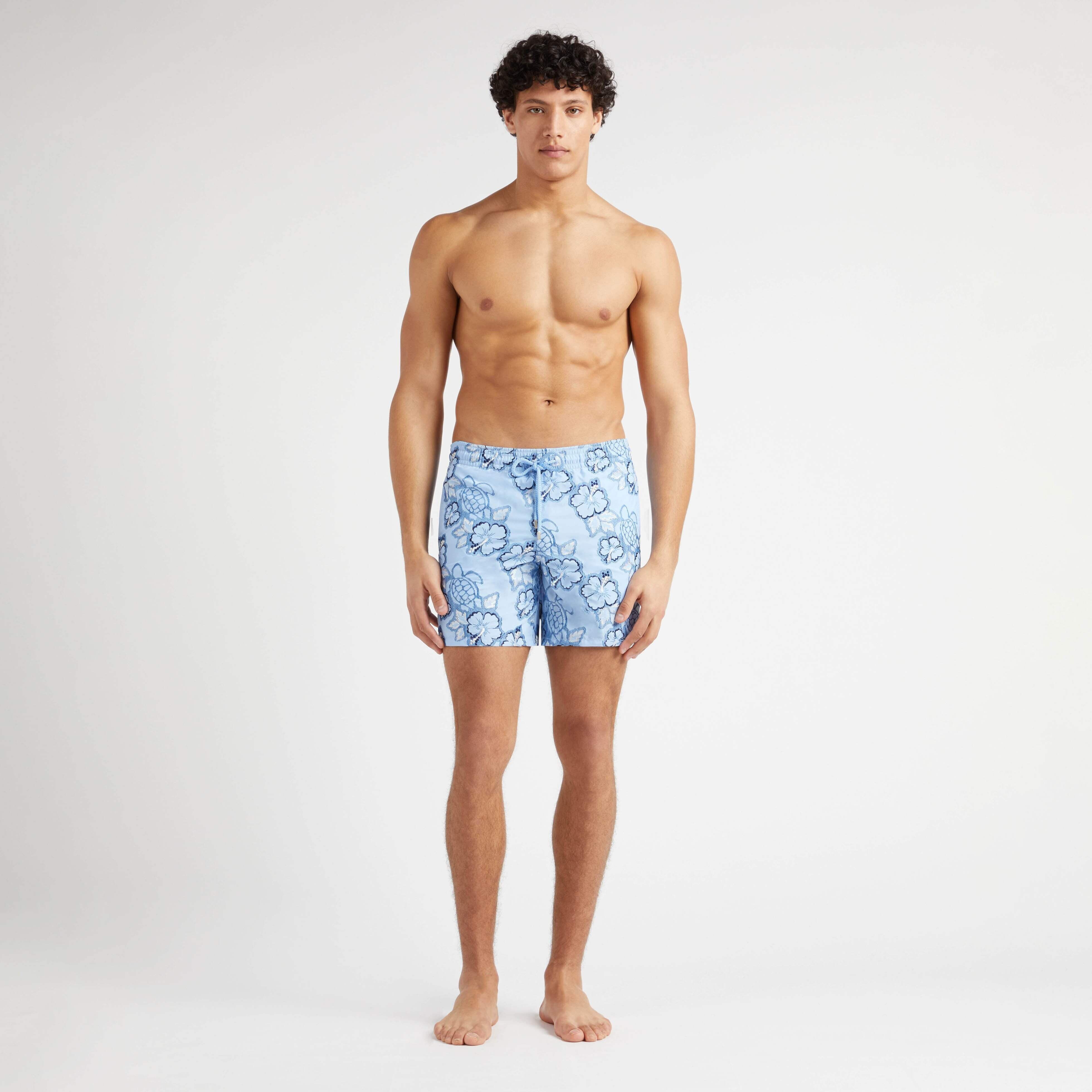 Men Swim Trunks Embroidered Hibiscus - Limited Edition - 3