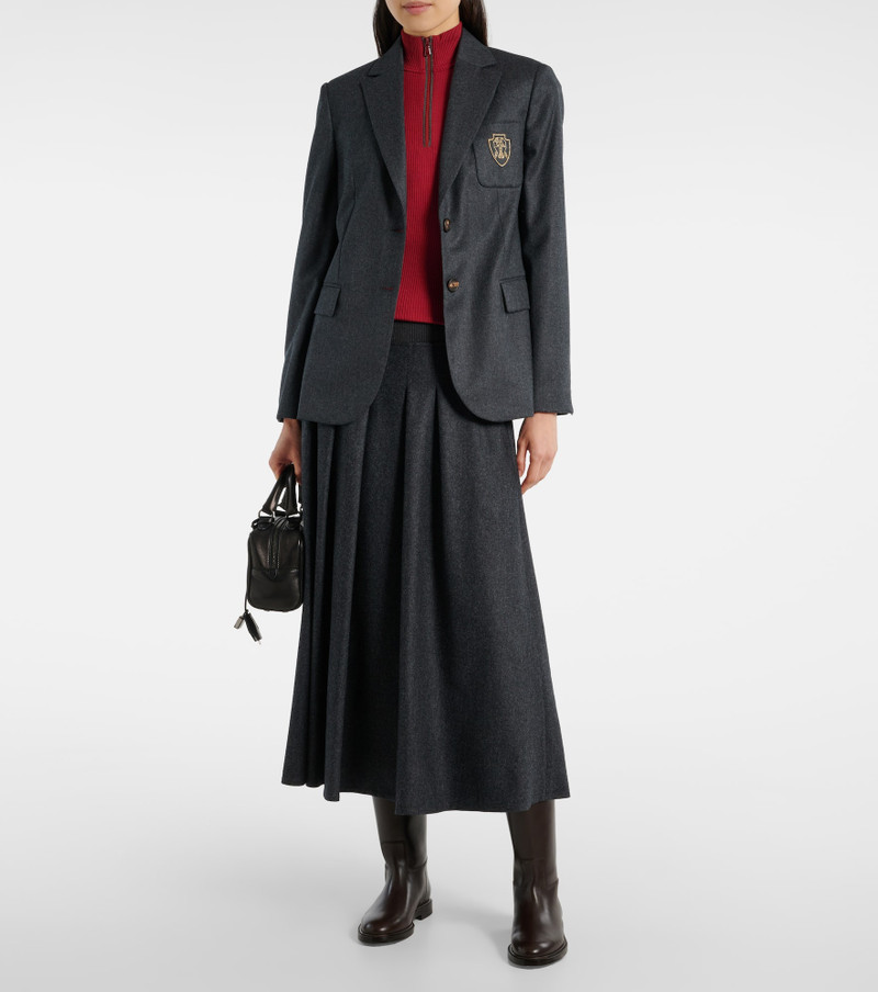 Brunello Cucinelli Wool midi skirt outlook