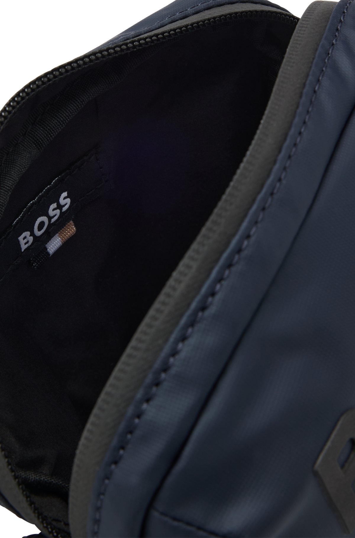FAUX-LEATHER REPORTER BAG WITH TONAL LOGO - 6
