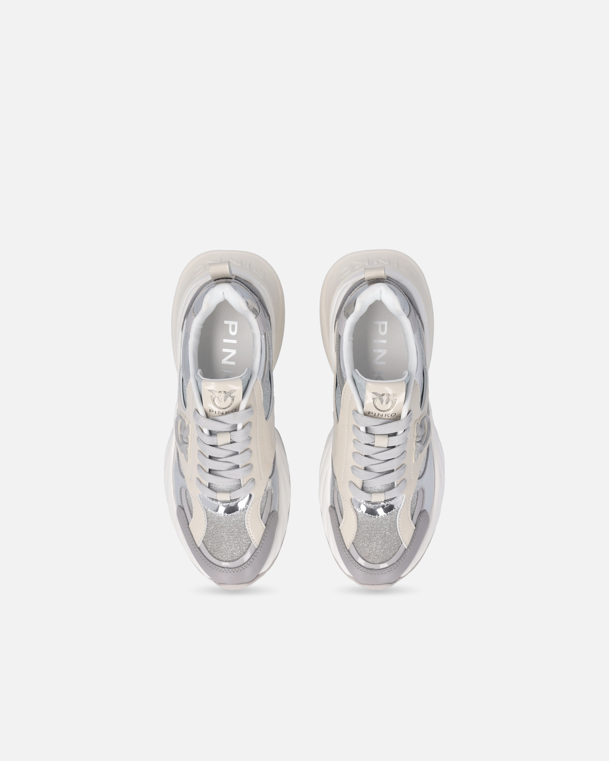 GLITTERY SNEAKERS WITH LOVE BIRDS LOGO - 9