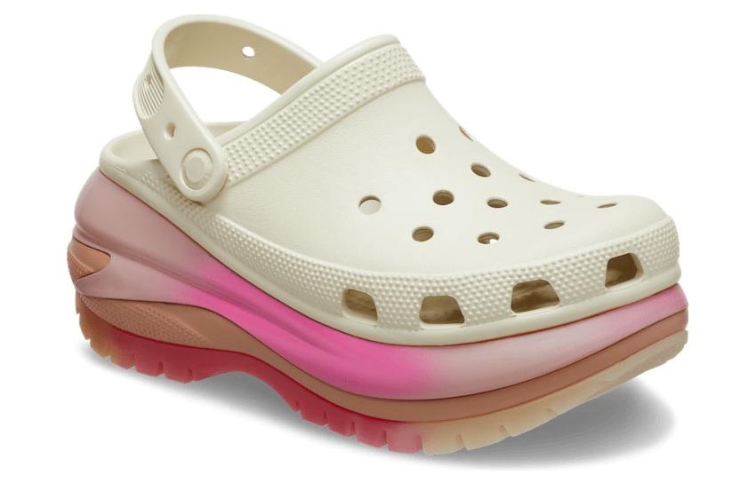 Crocs Mega Crush Color Dip Clog 'White Pink' 208988-2Y3 - 2