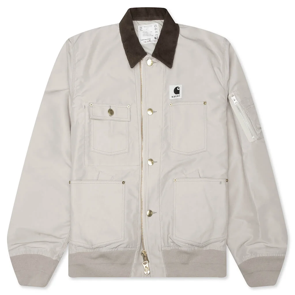 SACAI X CARHARTT WIP NYLON TWILL DUCK BLOUSON - IVORY - 1