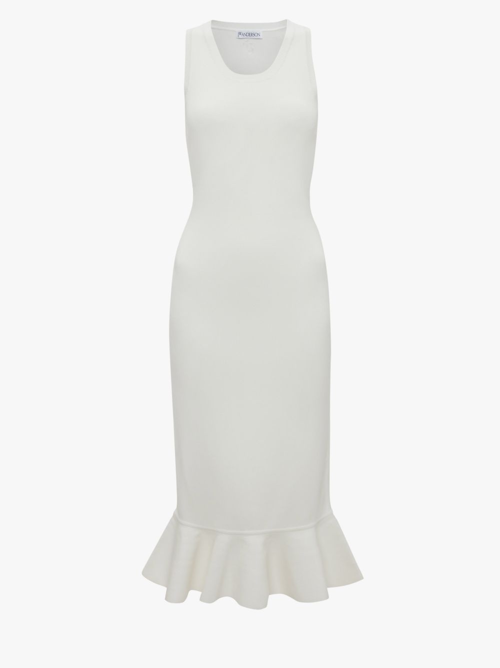RUFFLED HEM SLEEVELESS DRESS - 1
