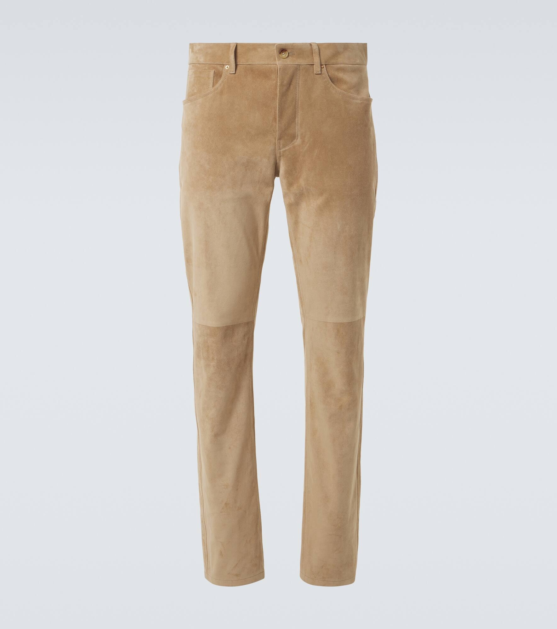Anthony suede straight pants - 1