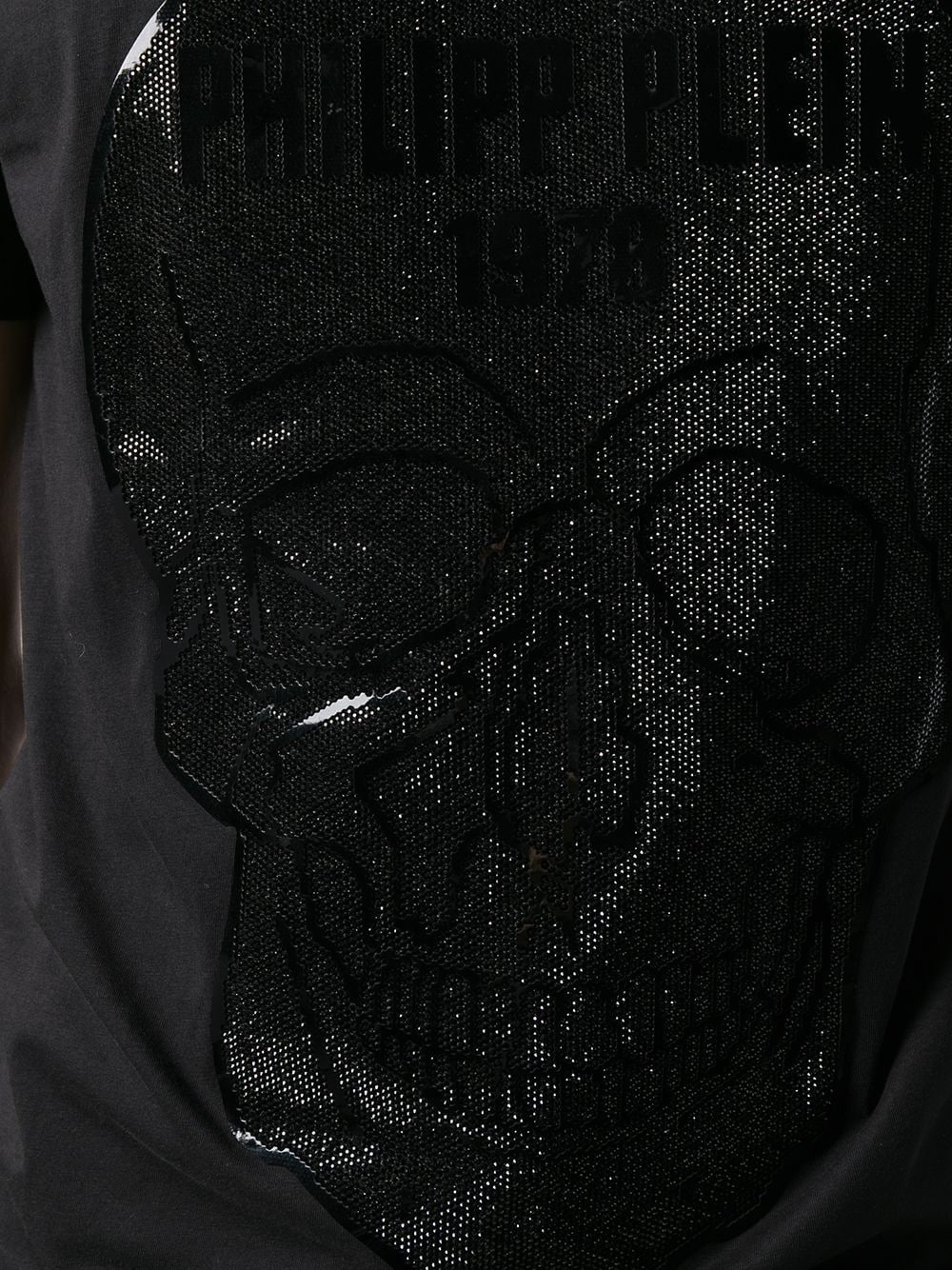 rhinestone skull T-shirt - 5