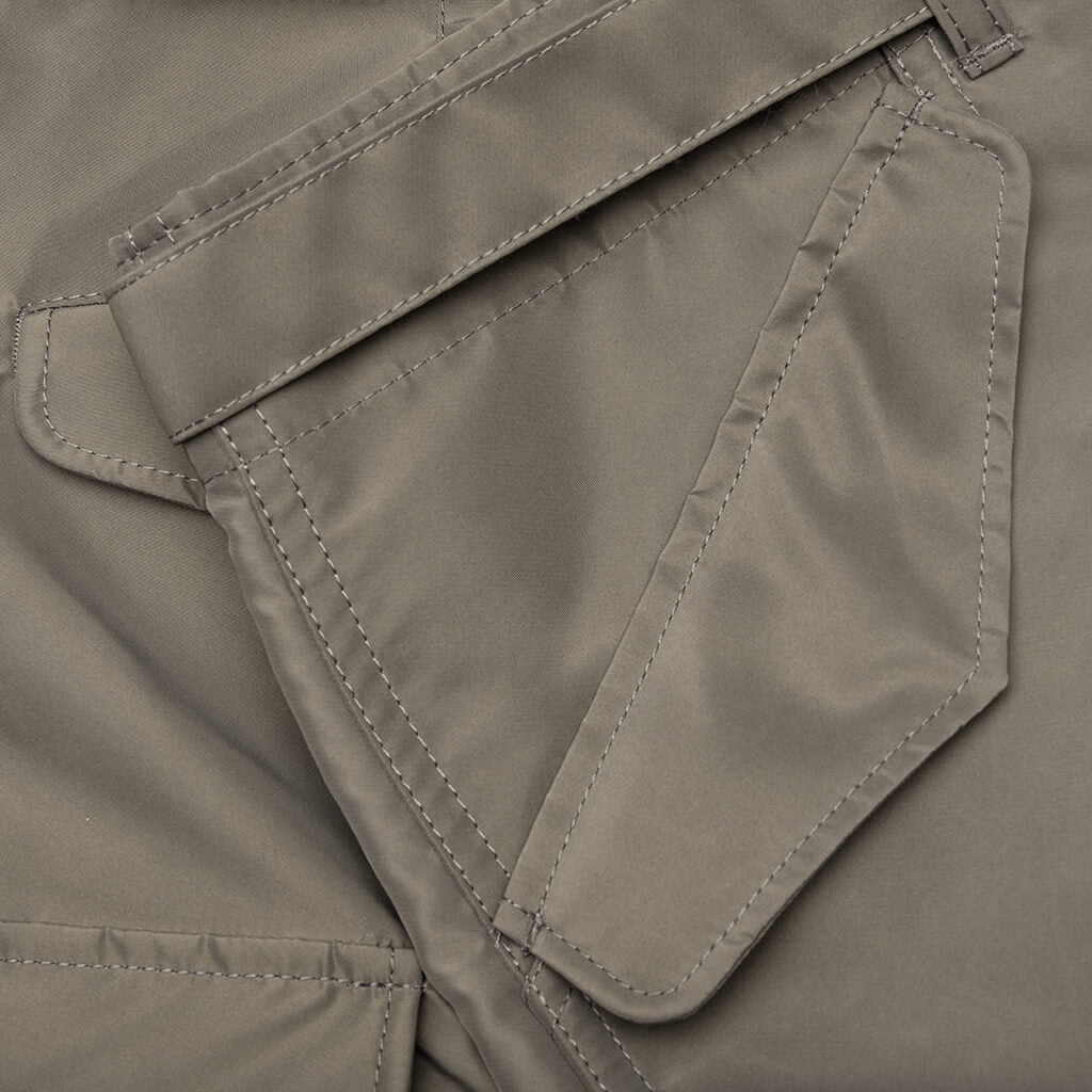 NYLON TWILL SHORTS - TAUPE - 5