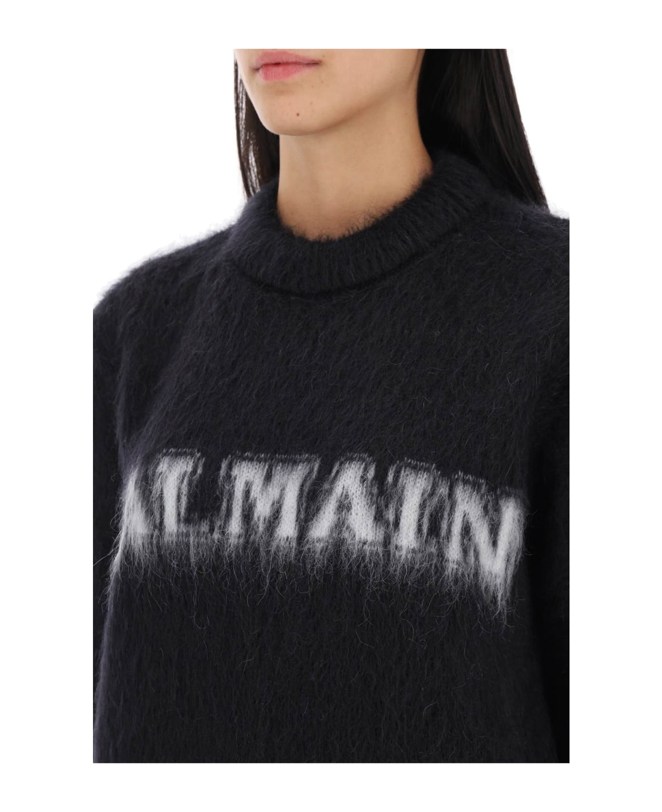 Brushed Mohair Logo Sweater - 4