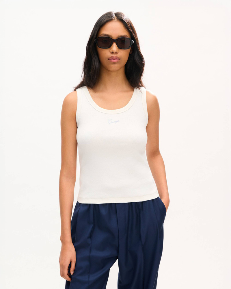 KENZO 'KENZO Signature' embroidered tank top in cotton outlook