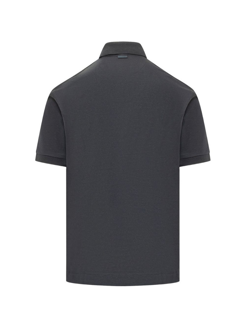 ZEGNA short-sleeve cotton polo shirt outlook