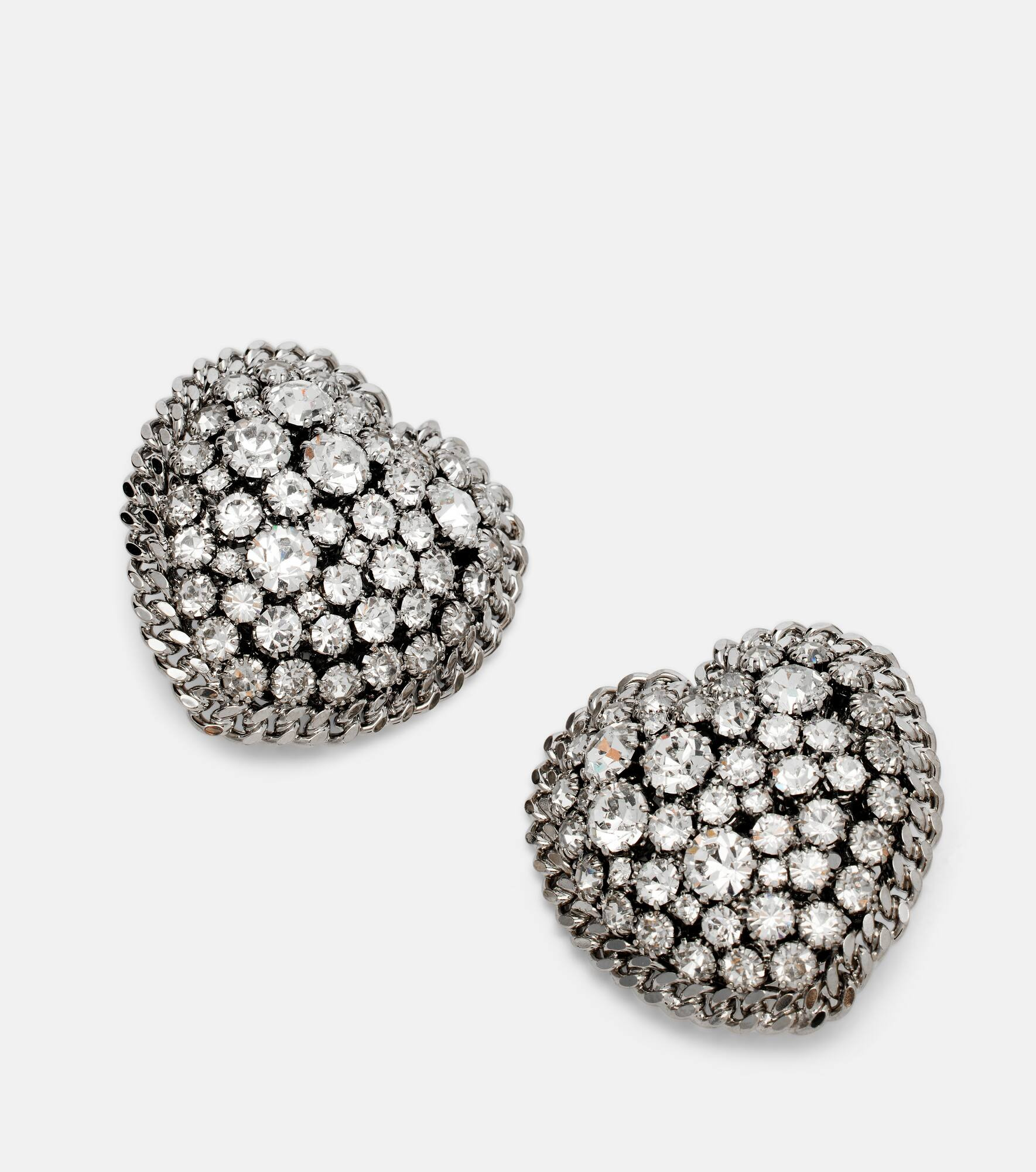 Crystal-embellished clip-on earrings - 4