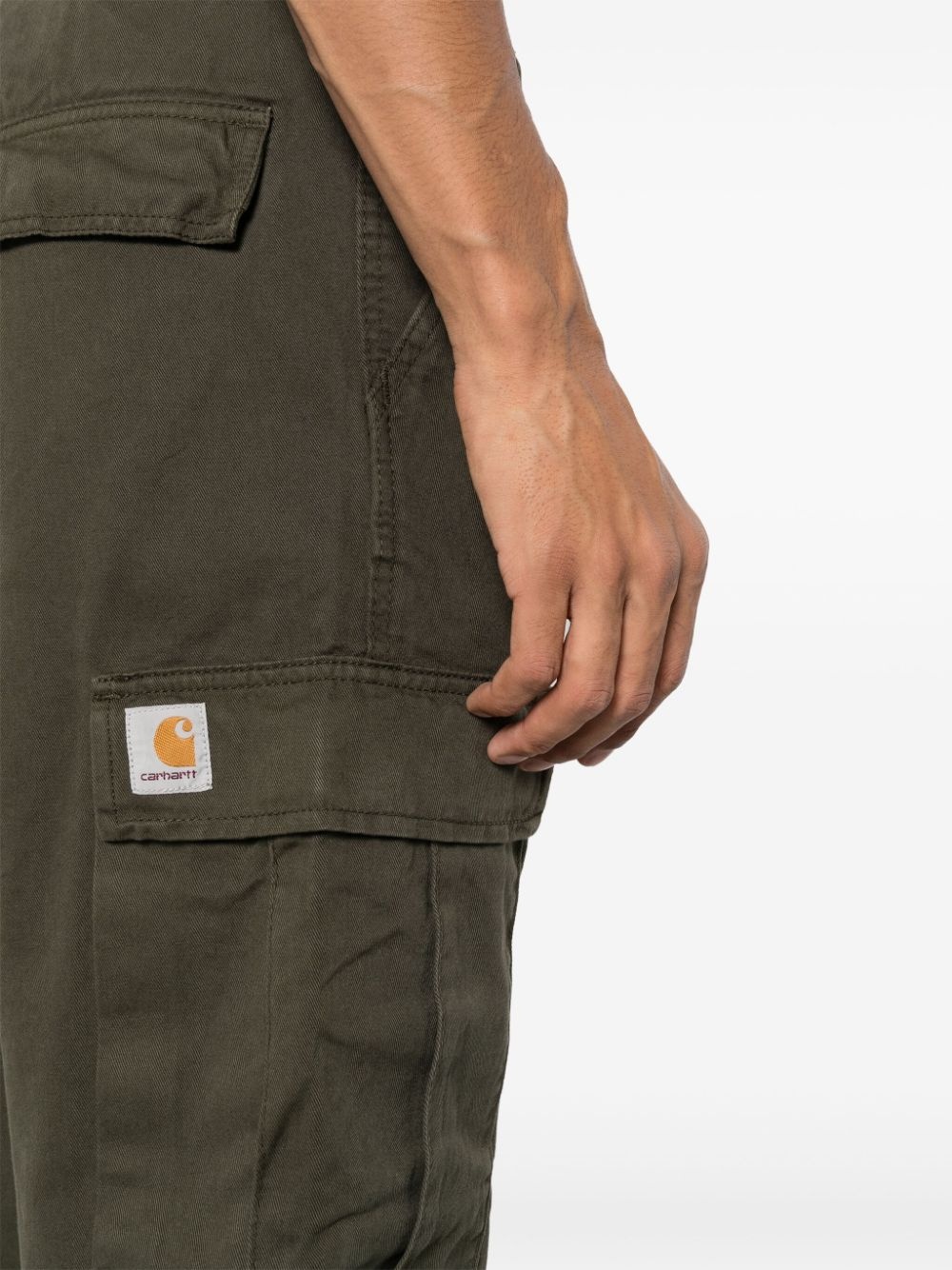 logo-appliquÃ© cargo trousers - 5