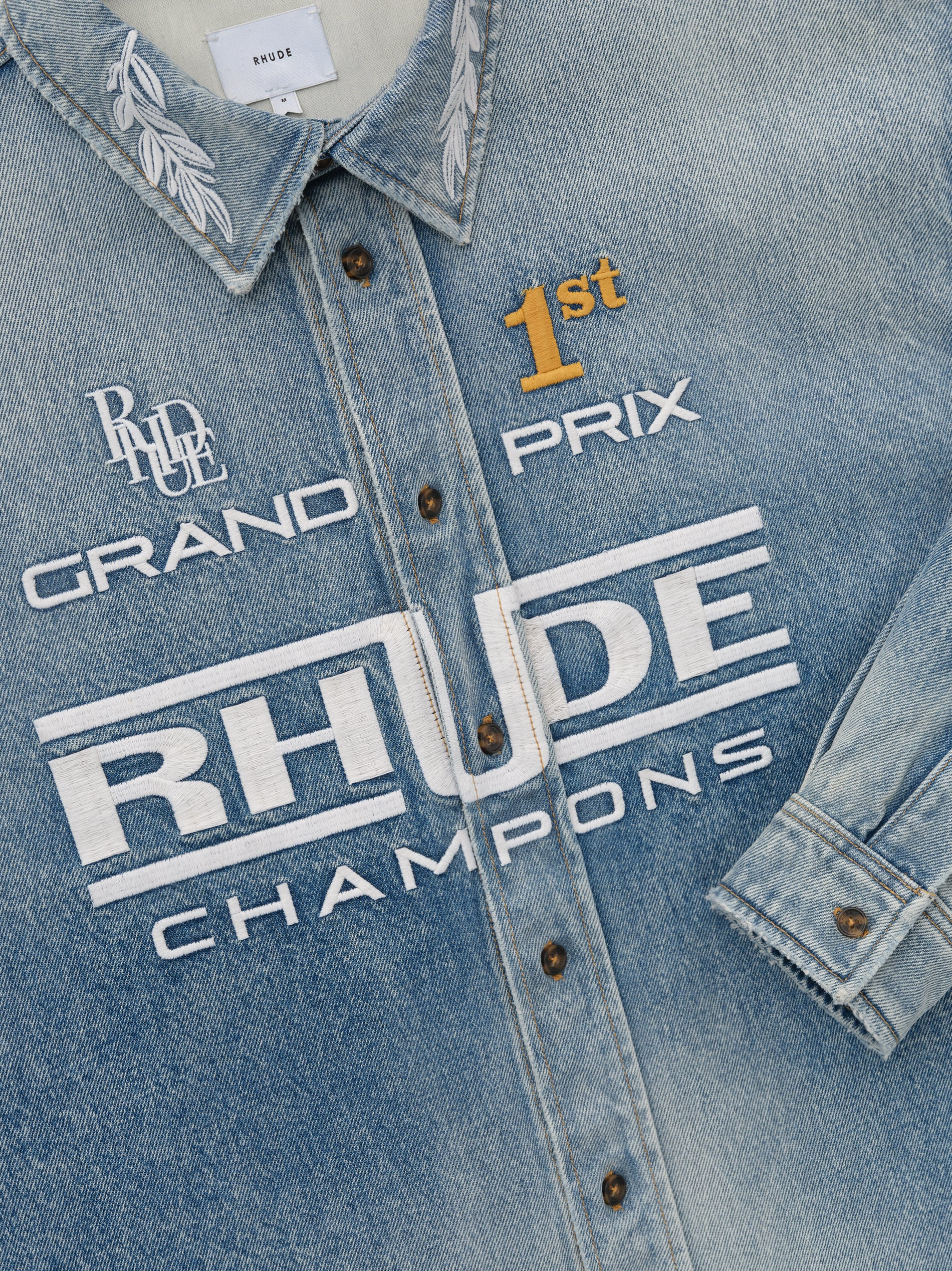 TIRE DENIM OVERSHIRT - 5