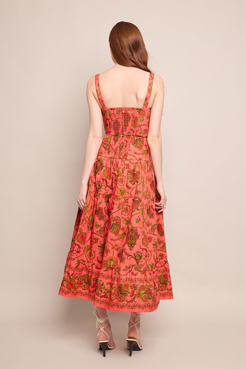 Margarita Skirt A Fit and Flare Midi Skirt with Intricate Tiered Details 3