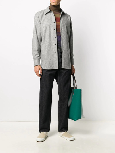 Jil Sander curved-hem long-sleeve shirt outlook