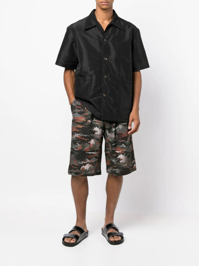 White Mountaineering graphic-print wide-leg shorts outlook