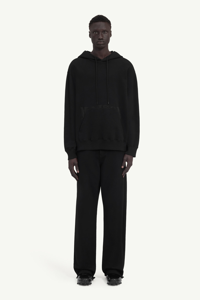 Unbrushed cotton hoodie 1