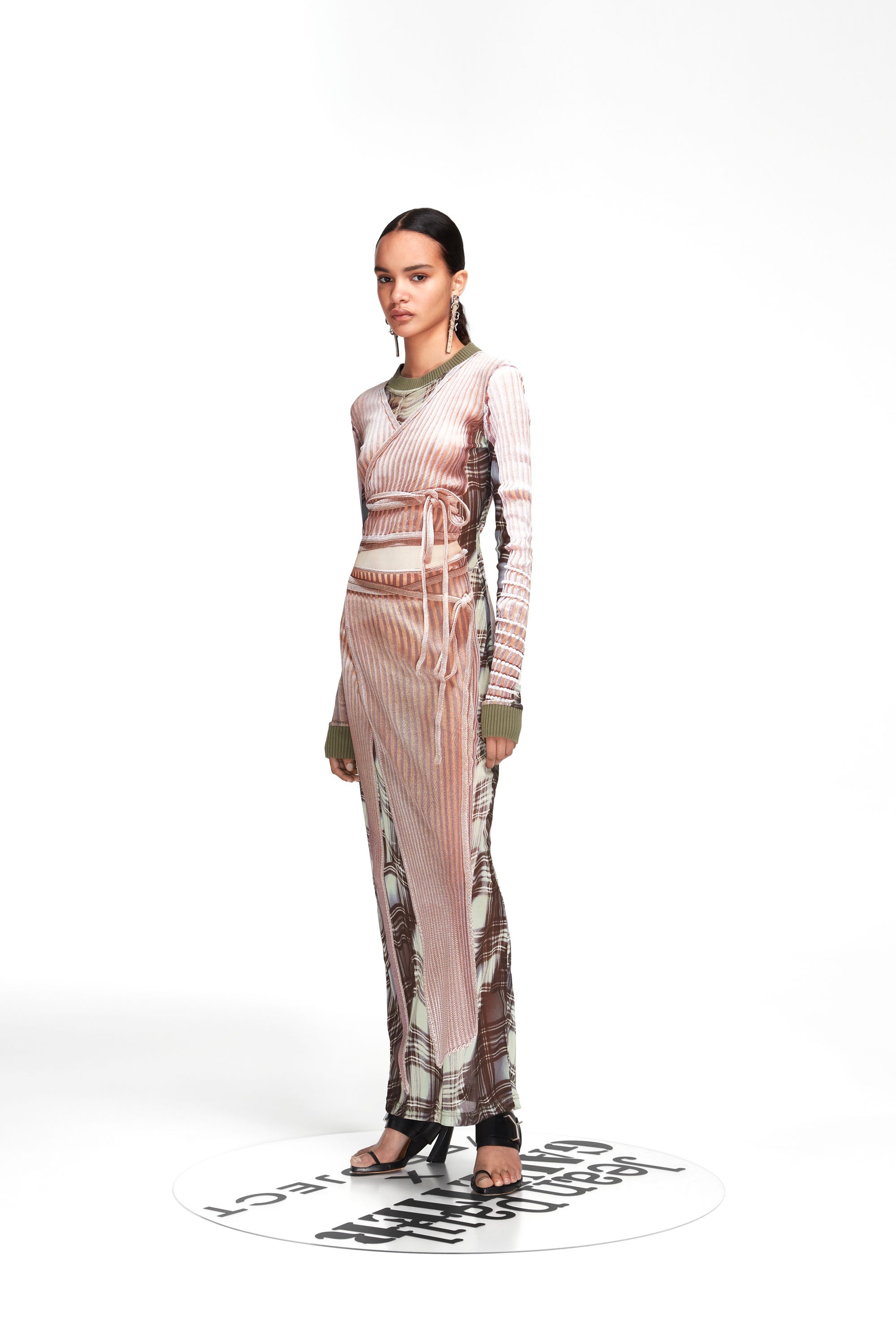 Trompe L'Oeil Wrap Knit Maxi Dress - 4