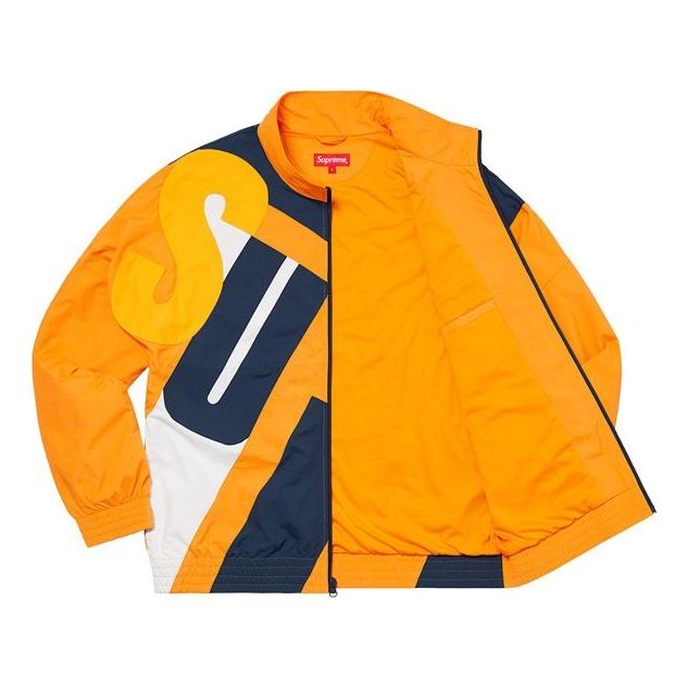 Supreme Big Letter Track Jacket 'Yellow White Navy' SUP-SS20-563 - 3