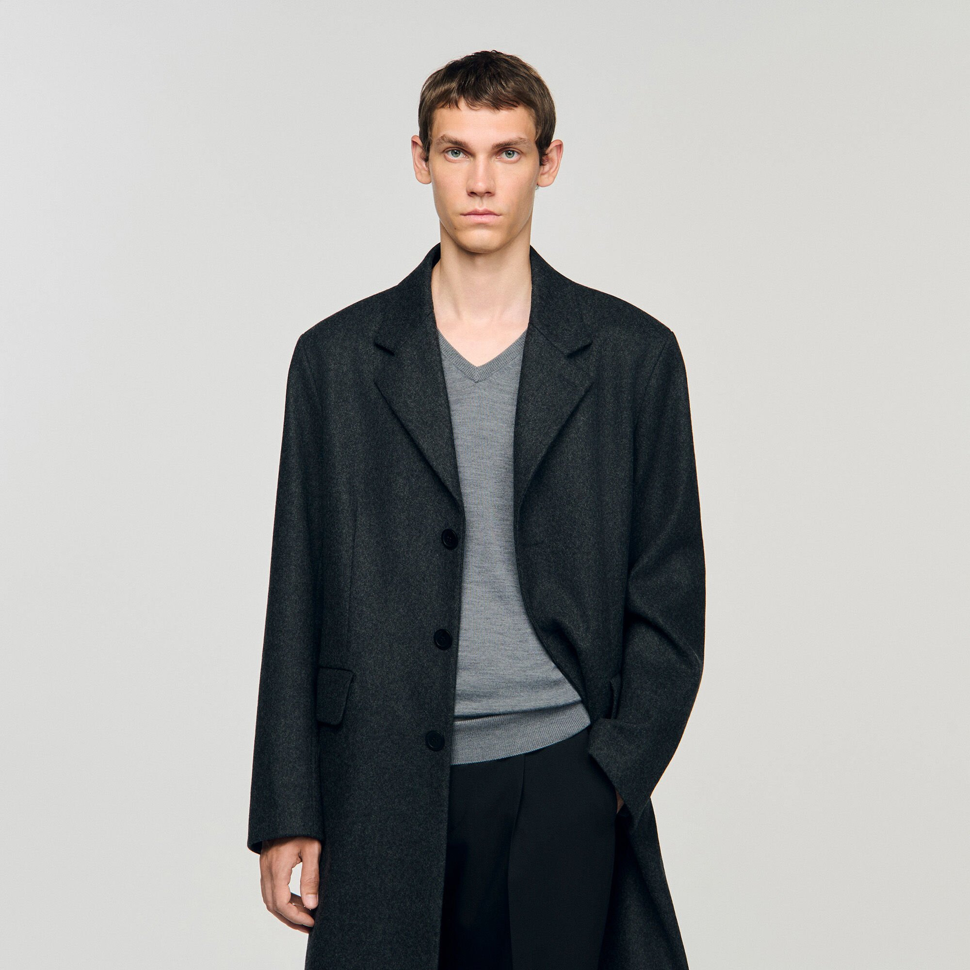 WOOL BROADCLOTH COAT - 4