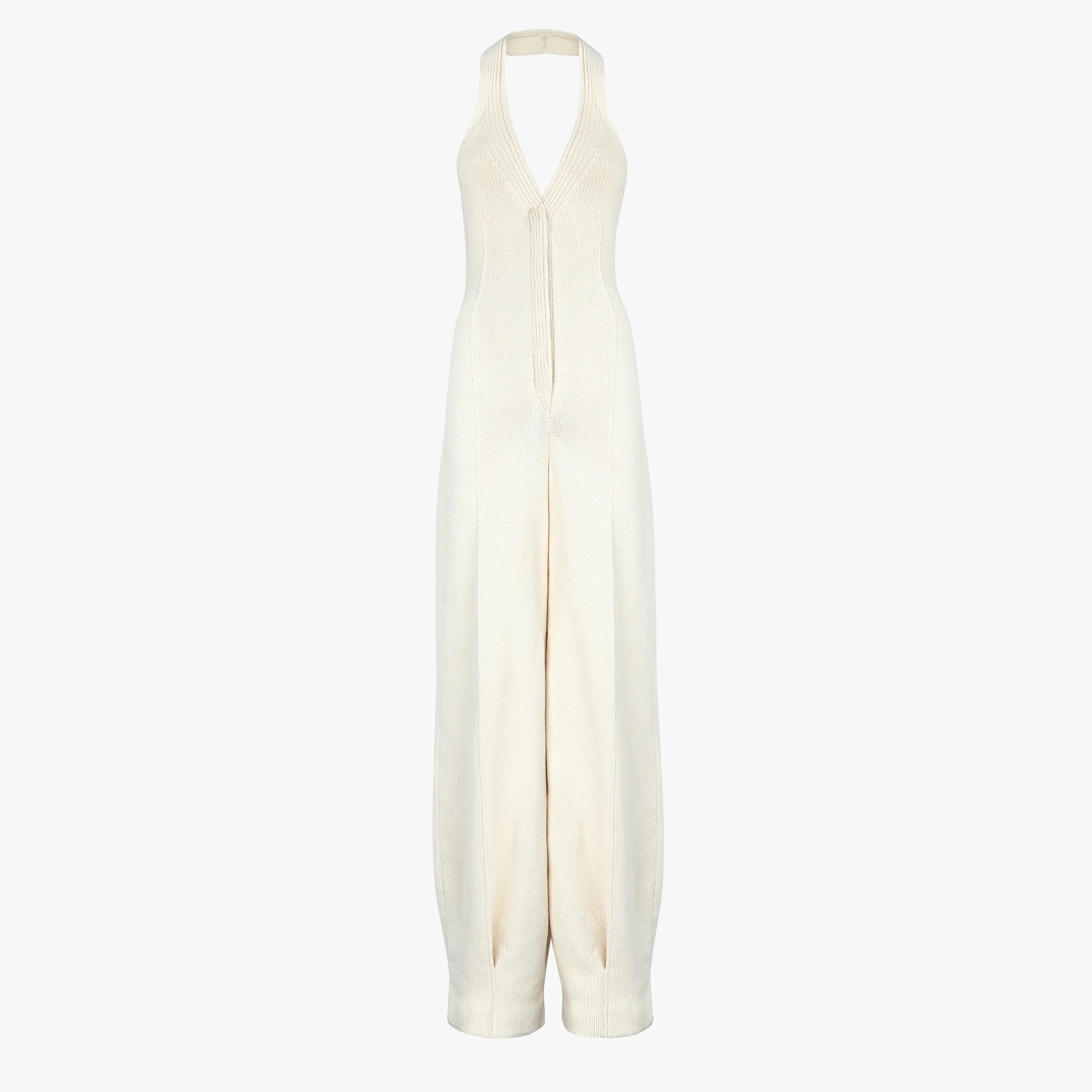 White cotton jumpsuit - 1