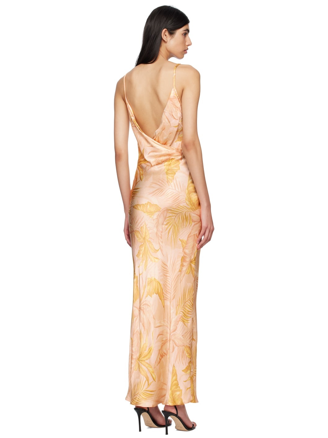 Gold Dusty Palms Maxi Dress - 3
