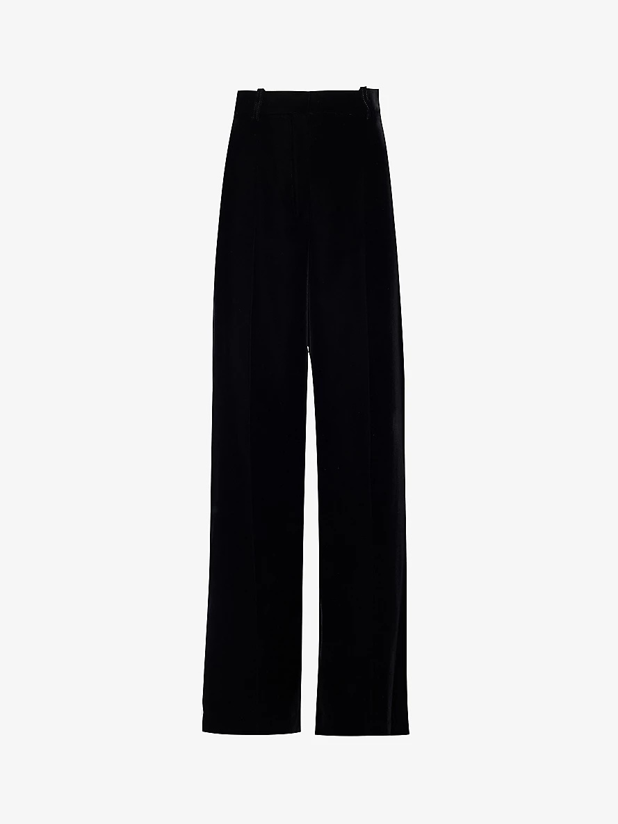 Nina Ricci Women's High-Rise Velvet Trousers