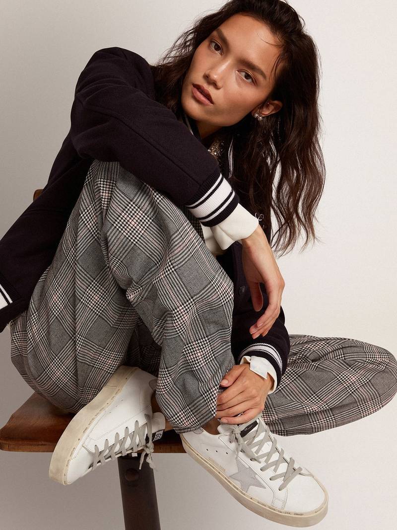 Golden Goose Women’s Hi Star sneakers with silver heel tab outlook