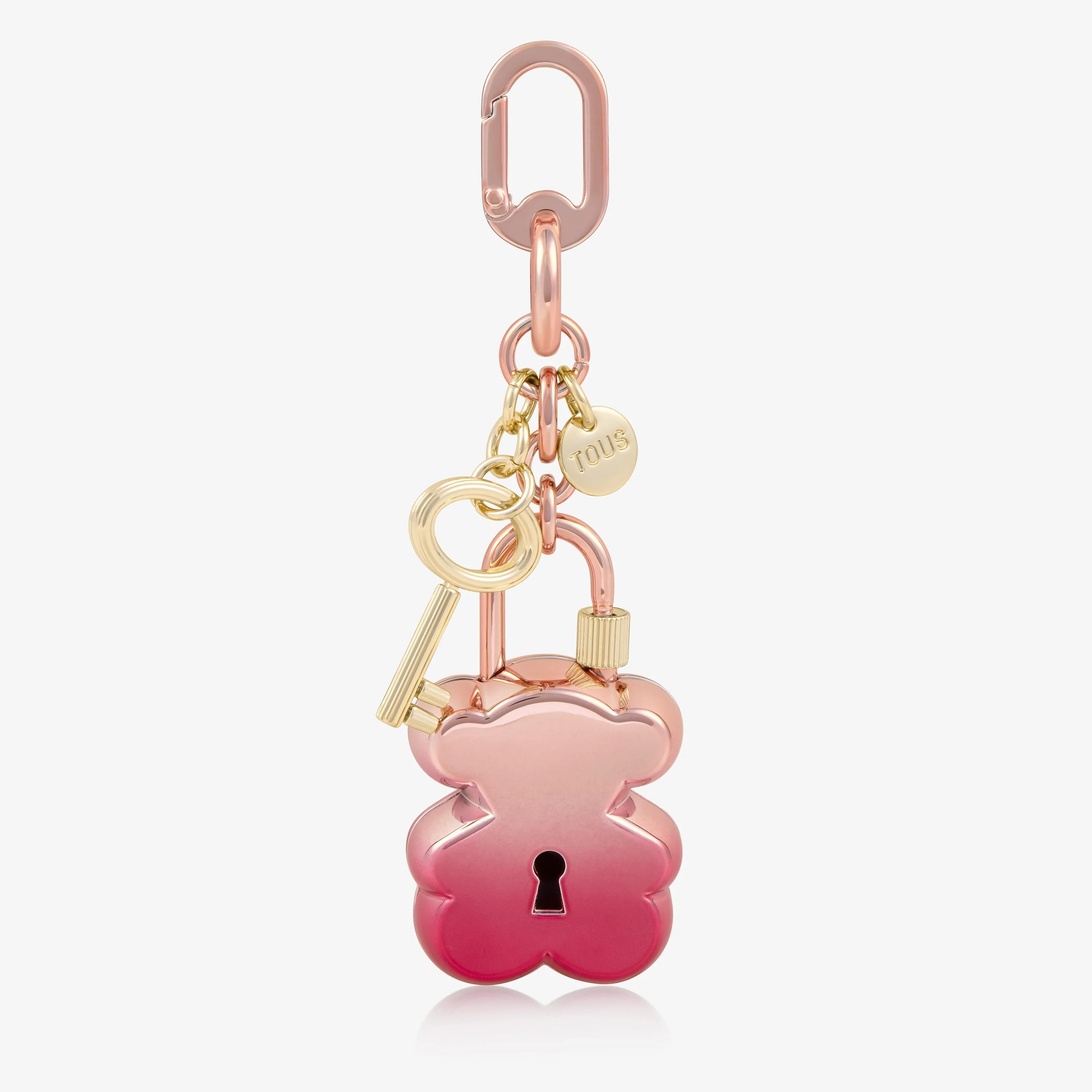 Pink Key ring with bear and key TOUS Bear Lock - 1