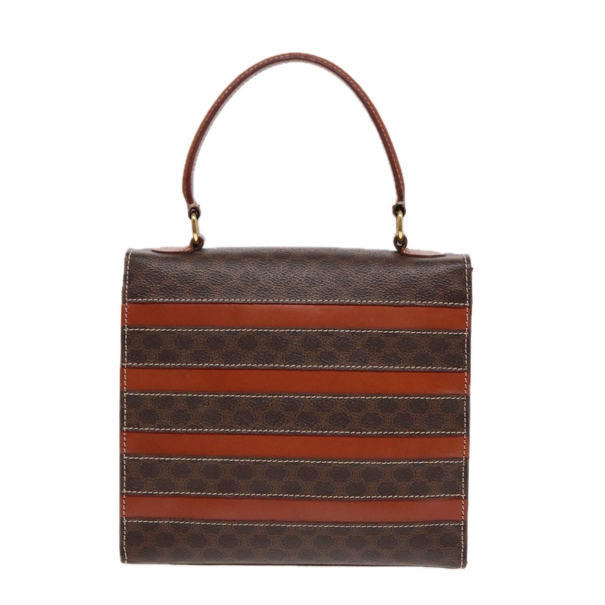 CELINE Macadam Canvas Hand Bag Pvc Brown - 2