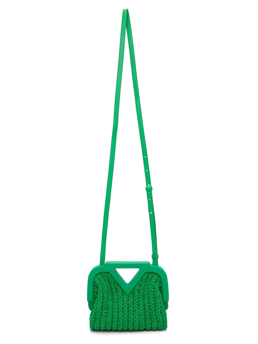 Green Crochet Small Point Bag - 3
